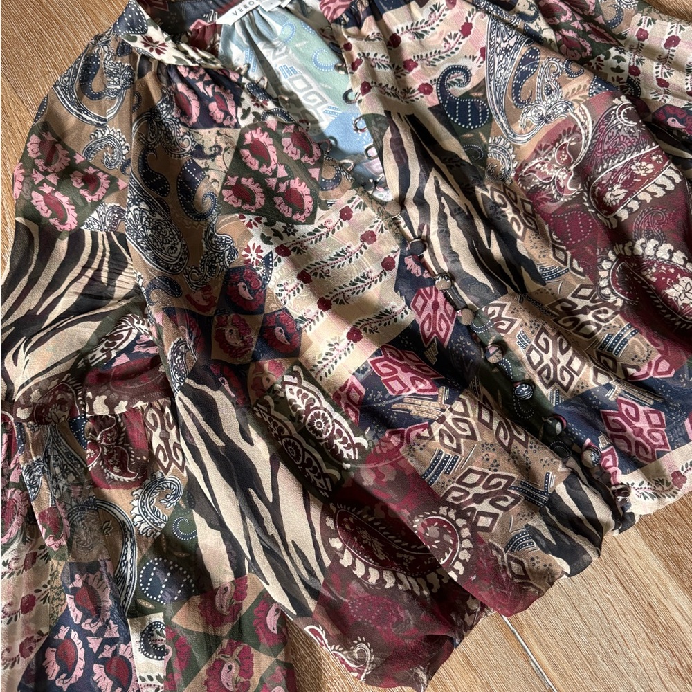 Veronica Beard Brown Multi Jayce Patchwork Paisle… - image 5